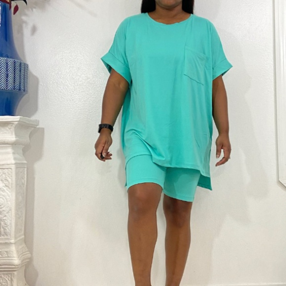 Mint plus size set